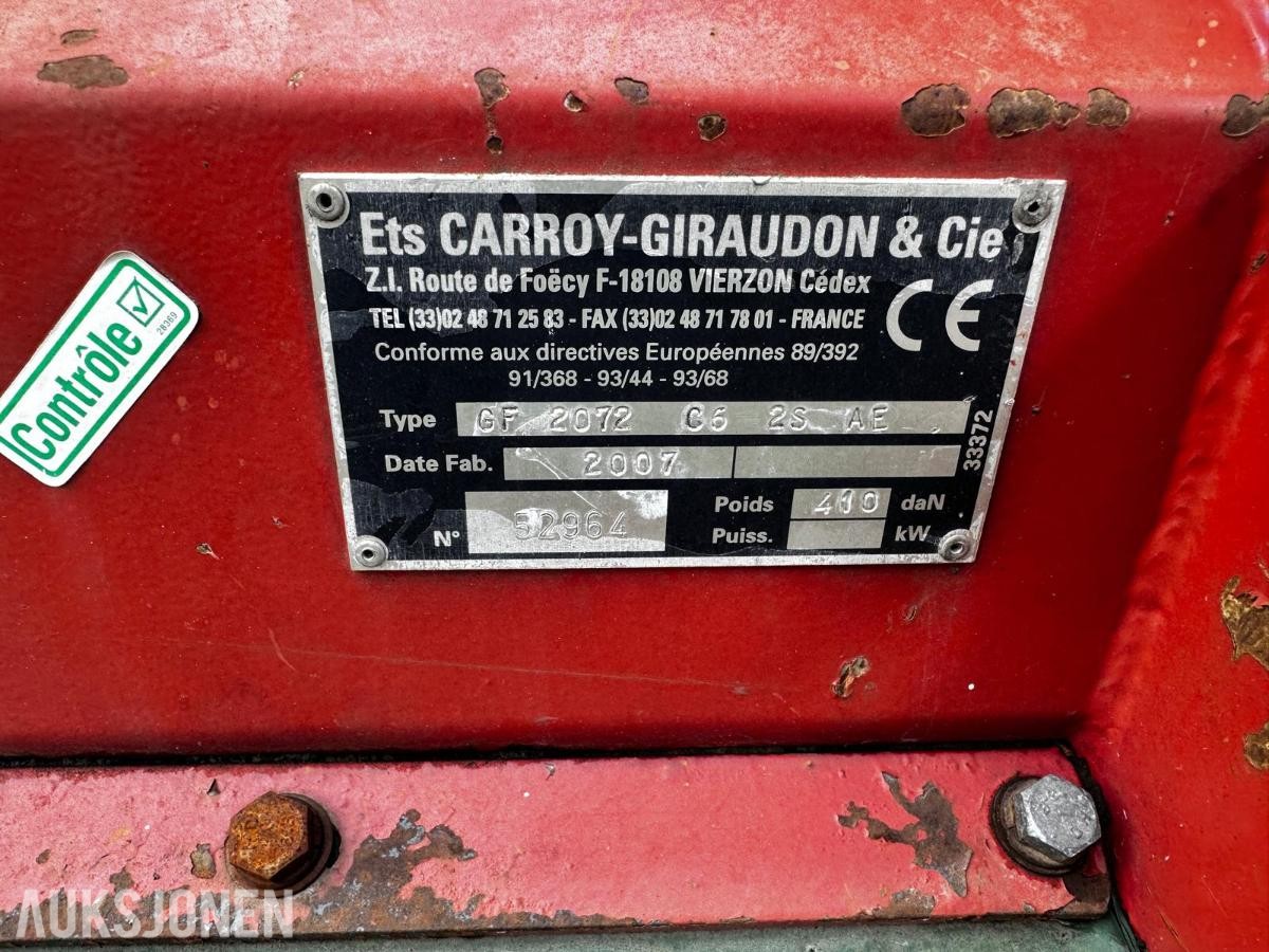 2007 Carroy-Giraudon  GF 2072 C6 2S AE – beite-/slåmaskin